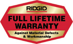 RIDGID Full Lifetime Warranty Logo